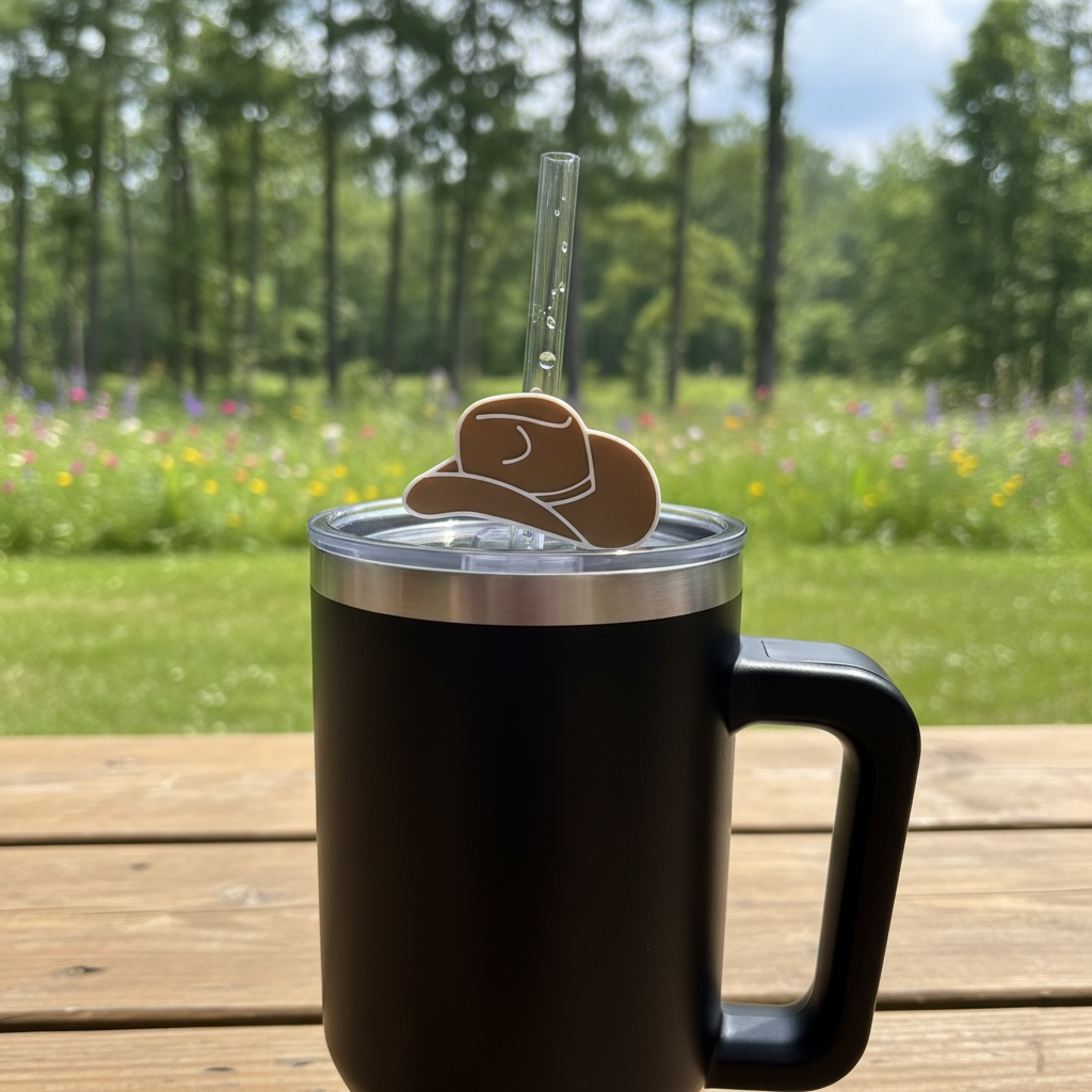 Cowboy Hat Straw Charm