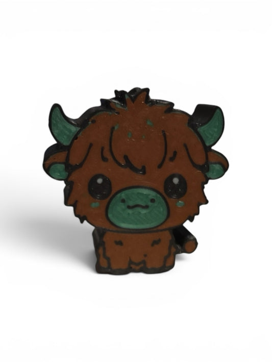 Highland Cow Straw Topper
