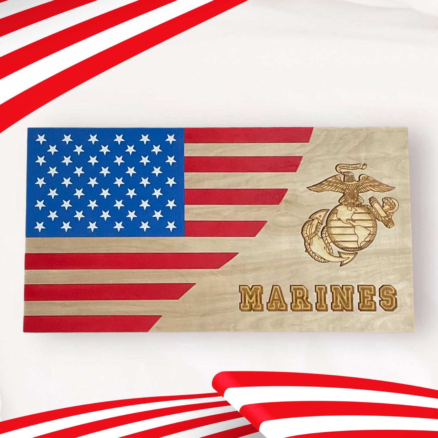 American and Military Flag