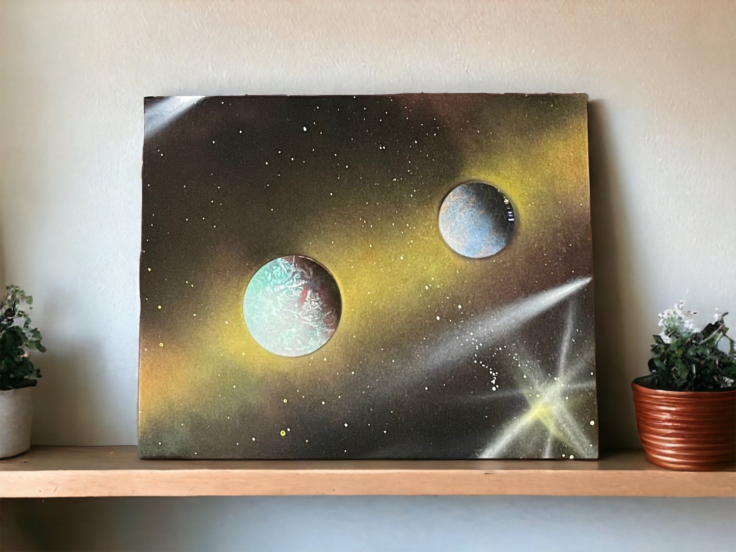 Custom Spray Paint Astronomy Art