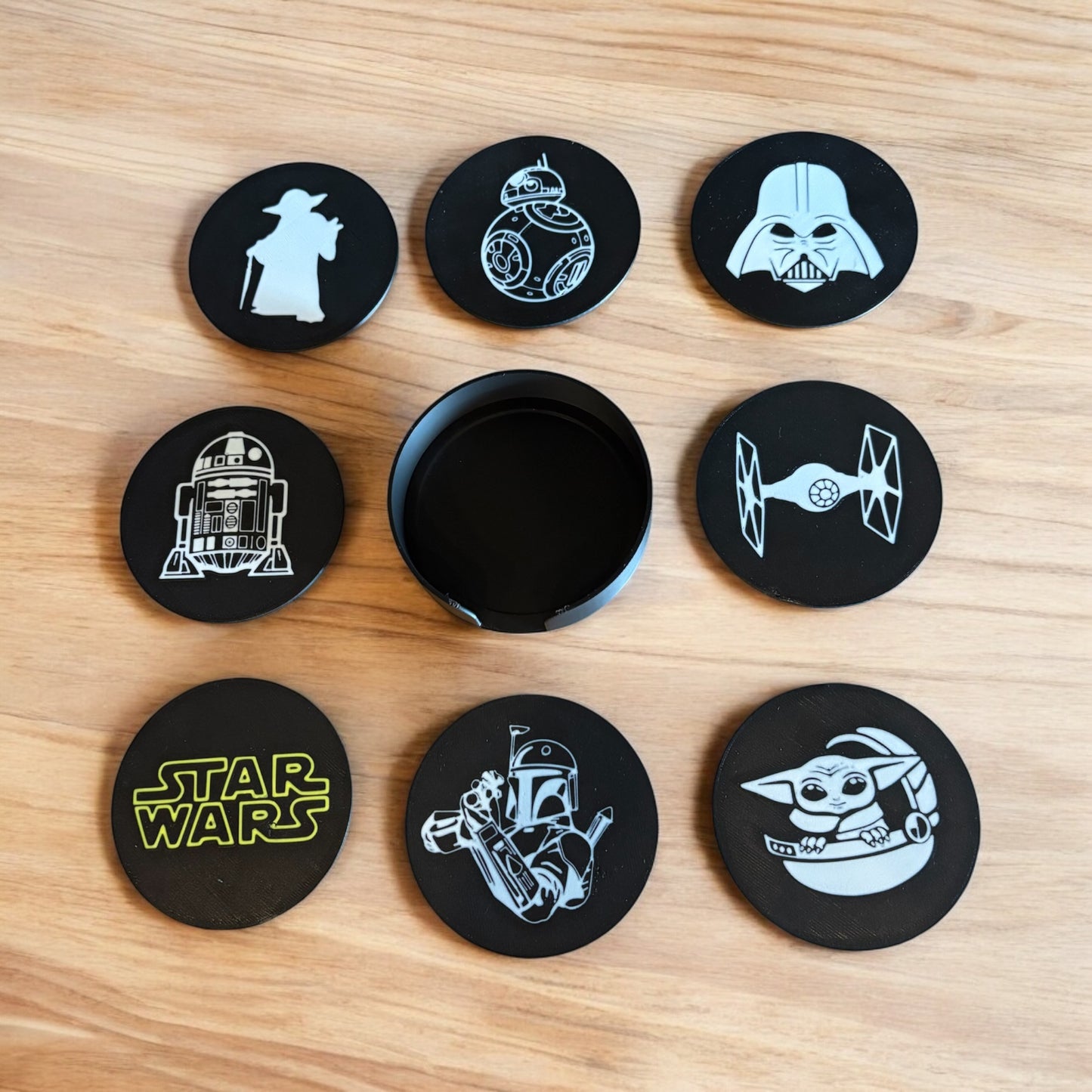 ✨ Star Wars Coaster Set – The Ultimate Tribute to a Galaxy Far, Far Away!