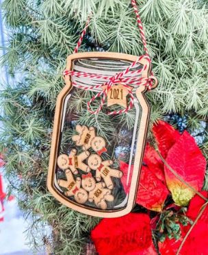 Gingerbread Man Mason Jar Ornament