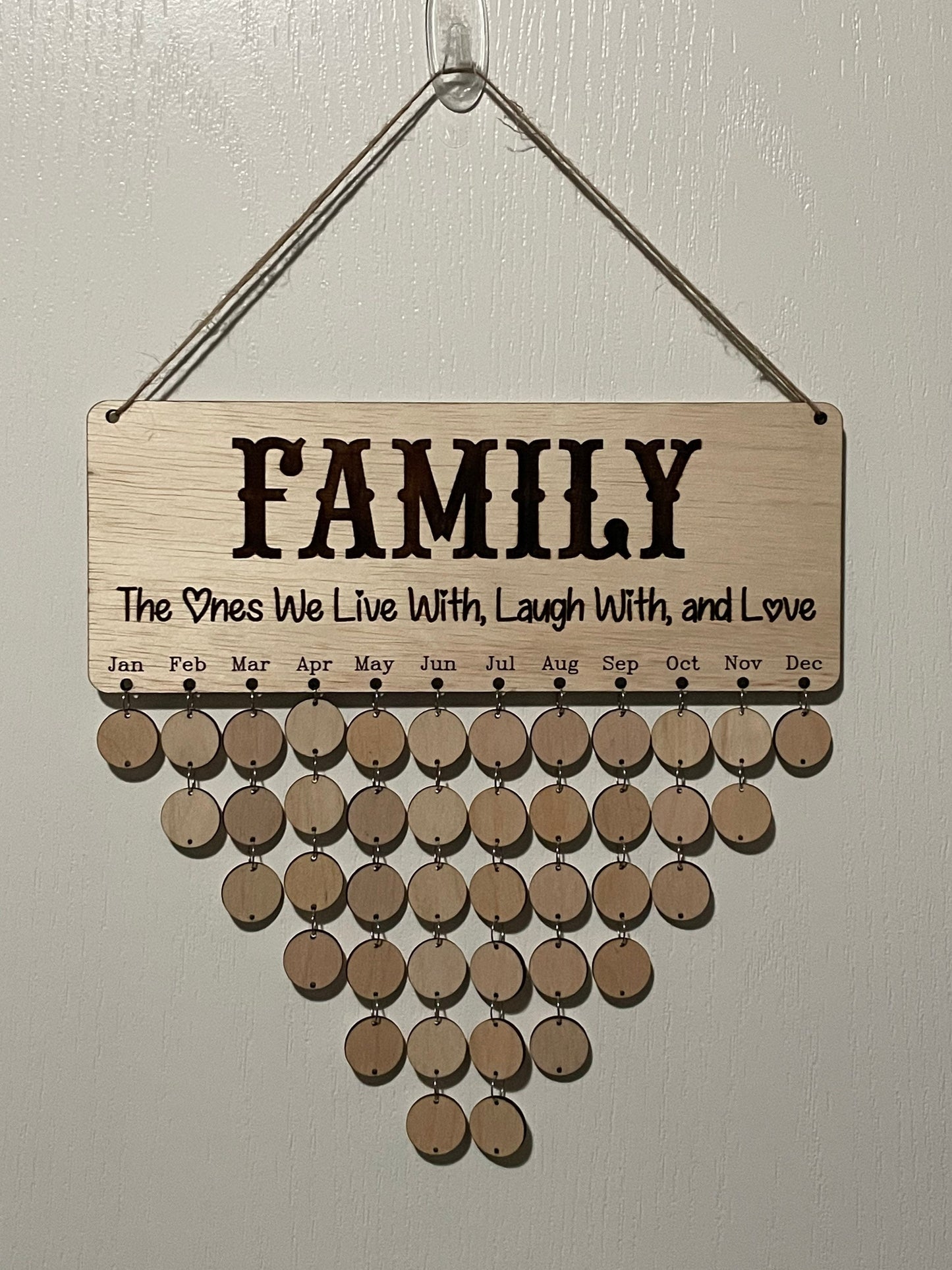 Family Birthday/Anniversary Board