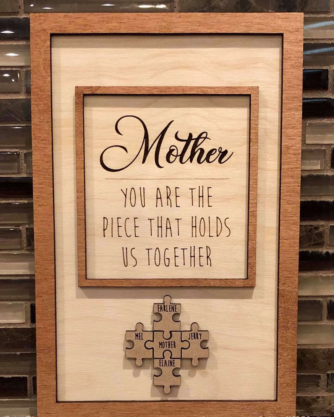 Mom Puzzle Piece Sign Up to 5 Names