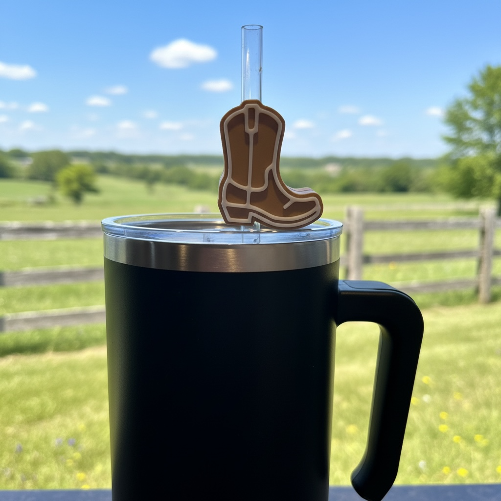 Cowboy Boot Straw Charm