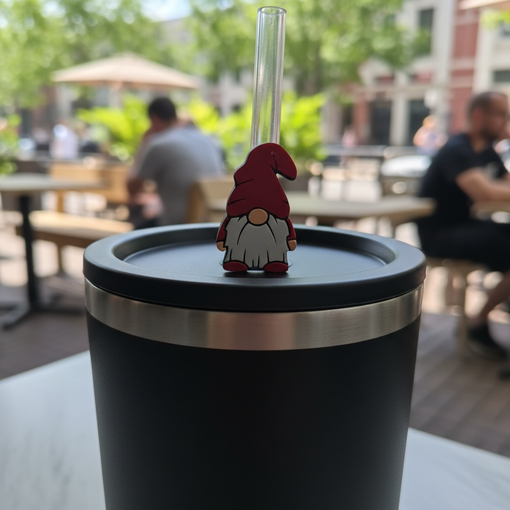 Gnome Straw Charm